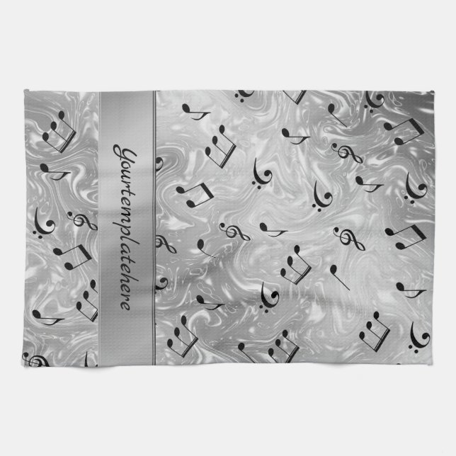 sound, metal, music, musical, sign, note, shape,  tea towel (Horizontal)