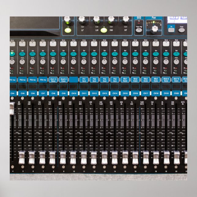 Sound mixer control, event hall. poster (Front)