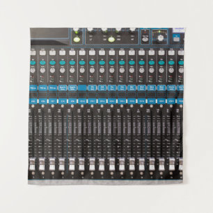 Sound mixer control, event hall. tapestry