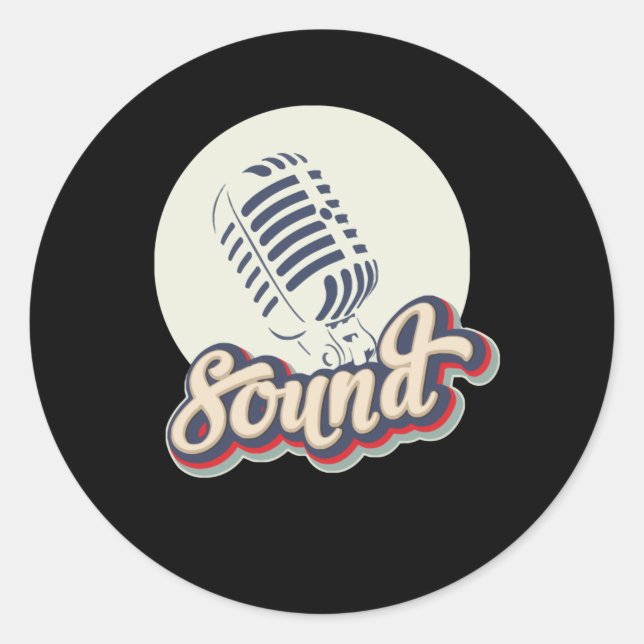 Sound Music Classic Round Sticker (Front)