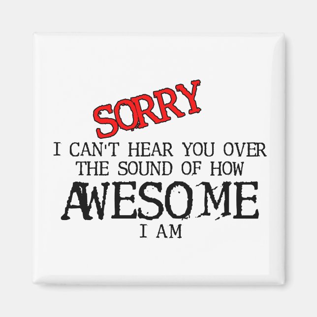 Sound of Awesome Funny Magnet Humour (Front)