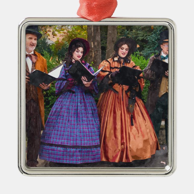 Sound Of Carolers Metal Ornament (Front)