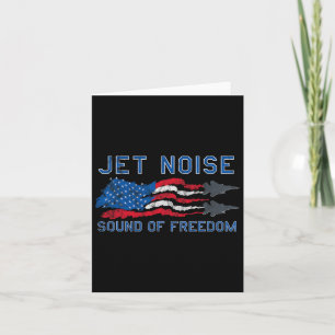 Sound Of Freedom Jet Noise American Us Flag Card