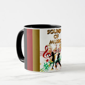 Sound of Music Dancing Colourful Music Notes Mug