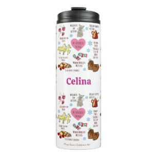 Sound of Music My Favorite Things Hand-Illustrated Thermal Tumbler