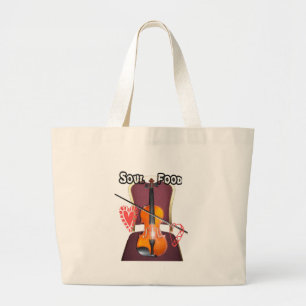 Sound of  v love hakuna matata valentine large tote bag