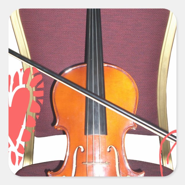 Sound of  v love hakuna matata valentine square sticker (Front)