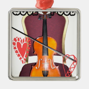 Sound of Violin love hakuna matata valentine Metal Tree Decoration