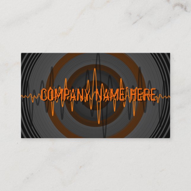 Sound Orange Dark 'Company Name' business card (Front)