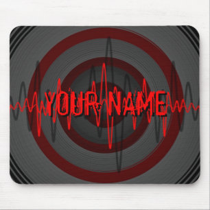 Sound Red Dark 'Name' mousepad