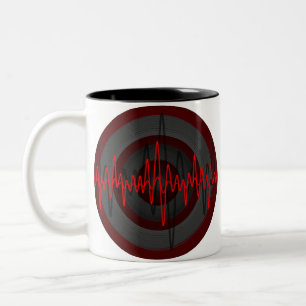 Sound Red Dark Round mug