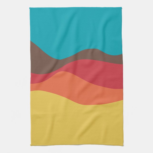 Sound Sketch 09 Tea Towel (Vertical)