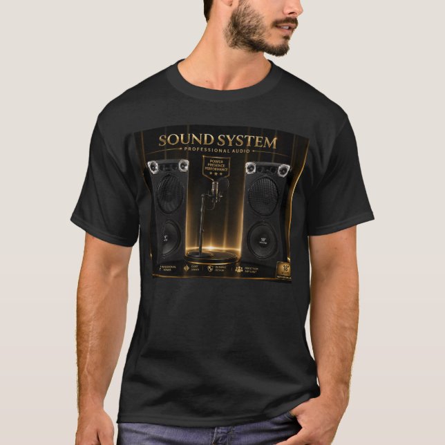 Sound System Wall Art T-Shirt (Front)