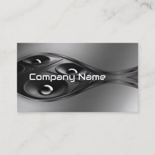 Sound Systems Grey Metal Gradient Business Card