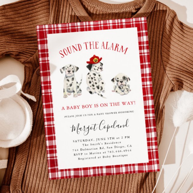 Sound The Alarm Firefighter Baby Shower Invitation (Creator Uploaded)