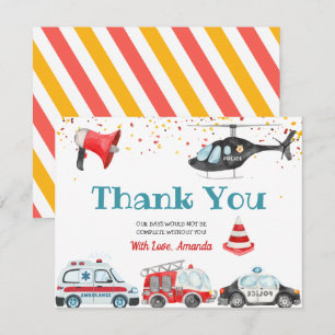Sound the alarm Grab your gear Birthday Thank You Card