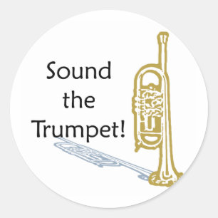 Sound the Trumpet Classic Round Sticker