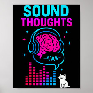 Sound Thoughts Stoic Philosophy Minimalist Slogan  Poster
