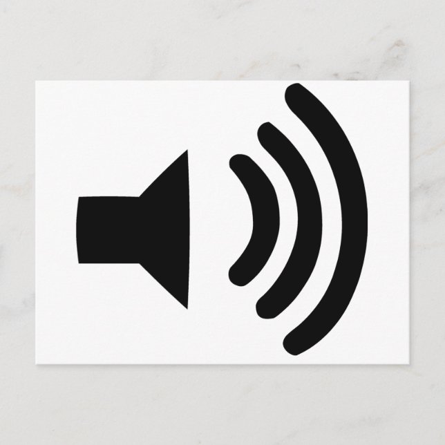 Sound Volume Symbol Postcard (Front)