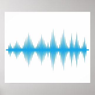 Sound wave art gift for her / him poster