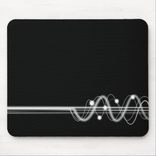 Sound Wave - Black Mouse Pad