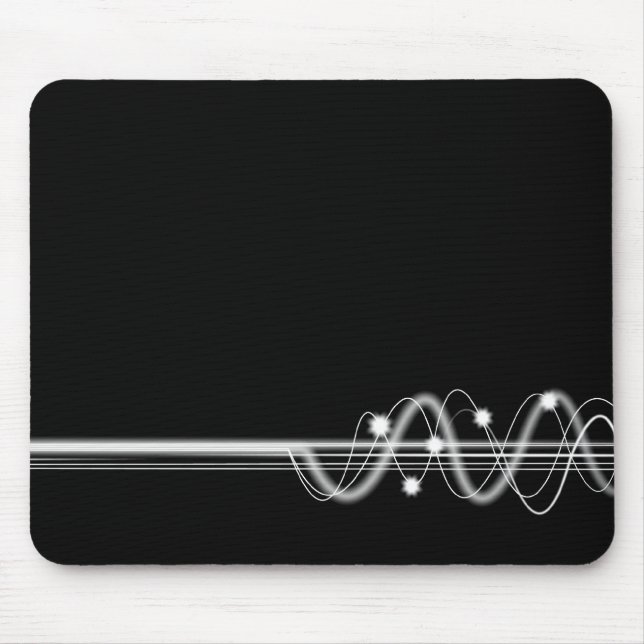 Sound Wave - Black Mouse Pad (Front)