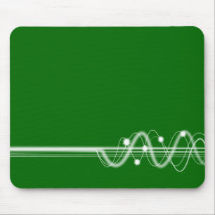Sound Wave - Dark Grass Green Mouse Pad