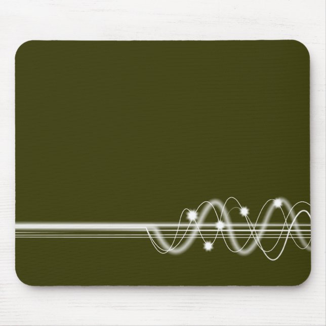 Sound Wave - Dark Olive Mouse Pad (Front)