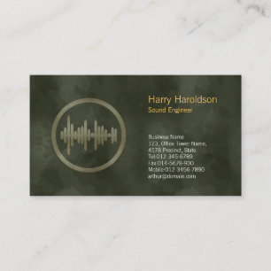 Sound Wave Icon Sound Engineer Business Card