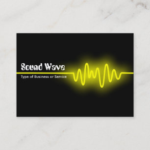 Sound Wave - Yellow and Black Business Card
