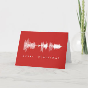 Sound Waveform Music Merry Christmas Geek Holiday Card