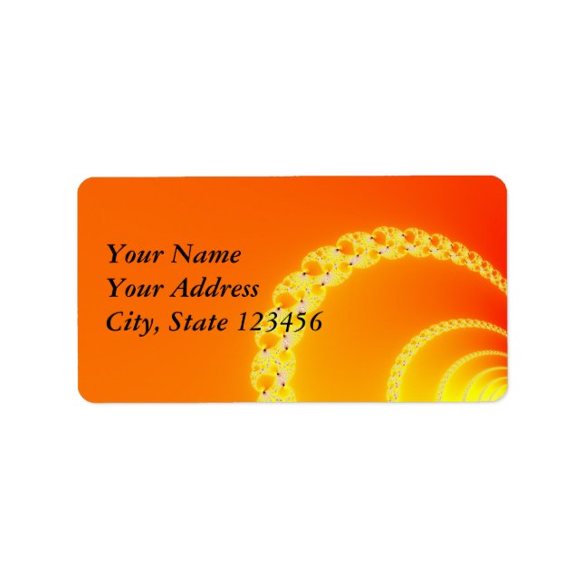 Sound Waves Fractal Art Label (Front)