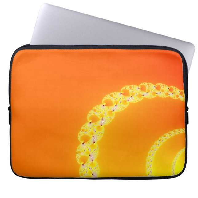 Sound Waves Fractal Art Laptop Sleeve (Front)