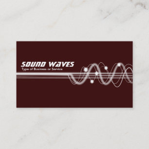 Sound Waves II - Brown Business Card