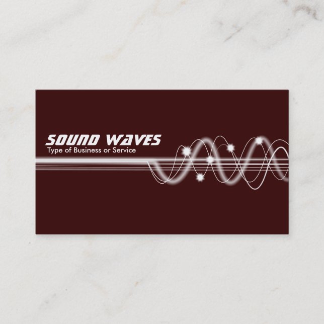 Sound Waves II - Brown Business Card (Front)
