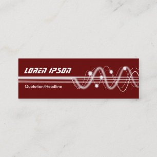 Sound Waves II - Deep Maroon Mini Business Card