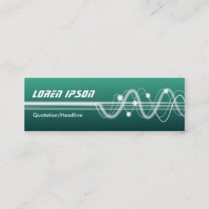 Sound Waves II - Shaded Green Mini Business Card