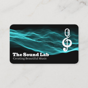 Sound Waves   Music Sound Note Logo Business Card