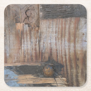Sound Wood I Square Paper Coaster