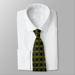 Sound Yellow Dark tie tiled black