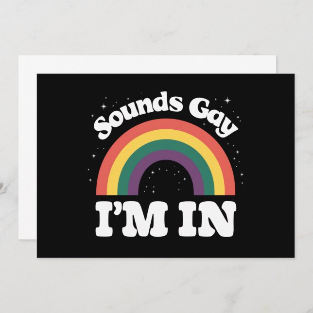 Sounds Gay I'm In LGBTQ Pride Month  Invitation (Front/Back)