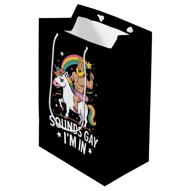 Sounds Gay Im In  Medium Gift Bag (Front Angled)