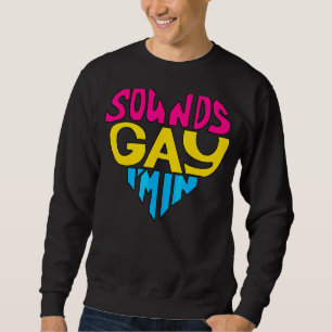 Sounds Gay I'm In Pansexual Heart Lgbt Gay Pride Sweatshirt