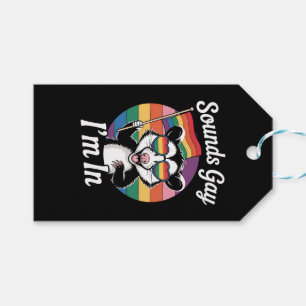Sounds Gay I'm In Possum Funny LGBTQ Pride Rainbow Gift Tags