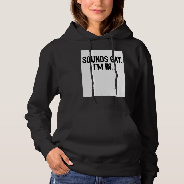 Sounds Gay I'm In Pride Rainbow Love Queer Diversi Hoodie (Front)