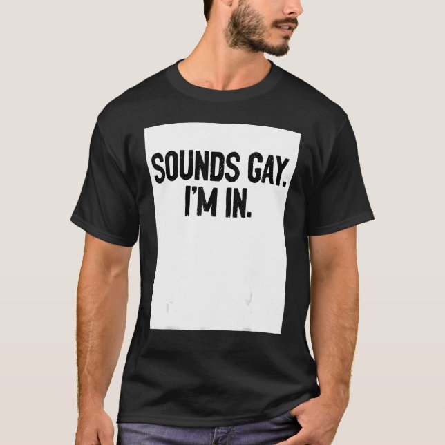 Sounds Gay I'm In Pride Rainbow Love Queer Diversi T-Shirt (Front)