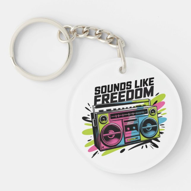Sounds Like Freedom Key Ring (Front)
