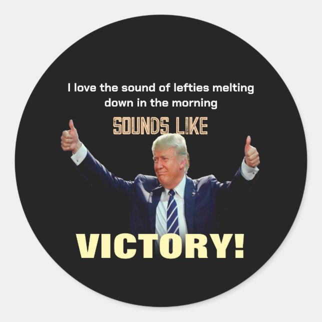 Sounds Like Victory! Classic Round Sticker (Front)