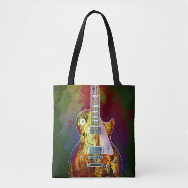 Sounds of music. Colourful guitar Tote Bag (Front)