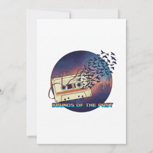Sounds of the Past Retro 80s Cassette Tape Music Thank You Card